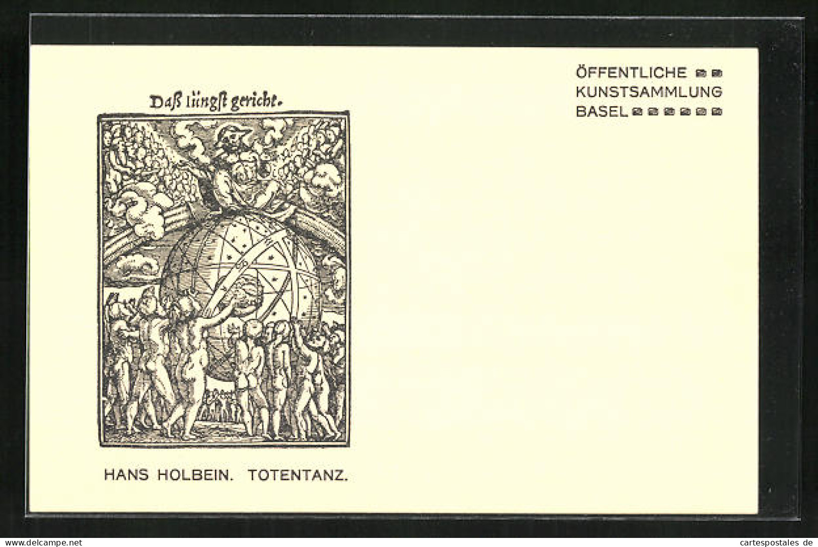 AK Öff. Kunstsammlung Basel, Hans Holbein Totentanz, Das Jüngst Gericht  - Begrafenis