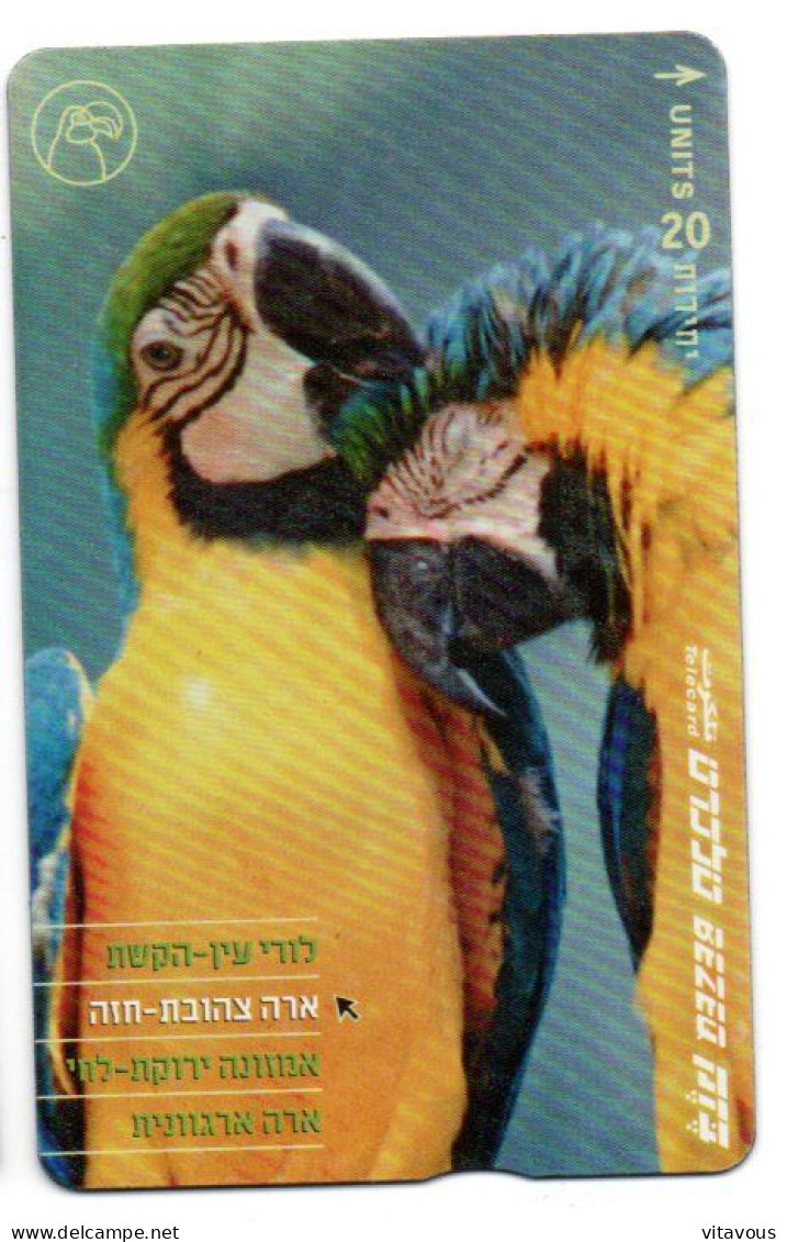 Perroquet Parrot Oiseau Bird Télécarte Israël Phonecard  (K 218) - Israël