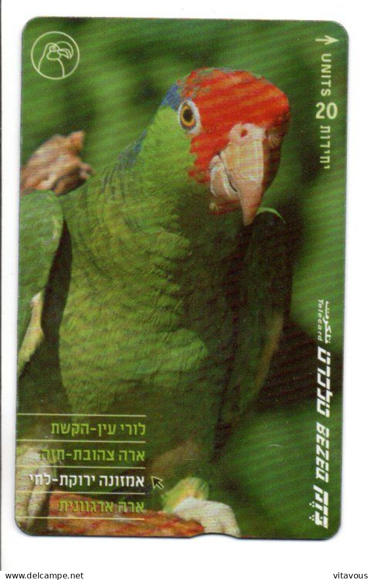 Perroquet Parrot Oiseau Bird Télécarte Israël Phonecard  (K 221) - Israele