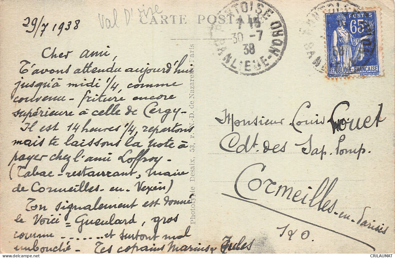 95-CORMEILLES EN VEXIN-N°T5037-H/0343 - Cormeilles En Parisis