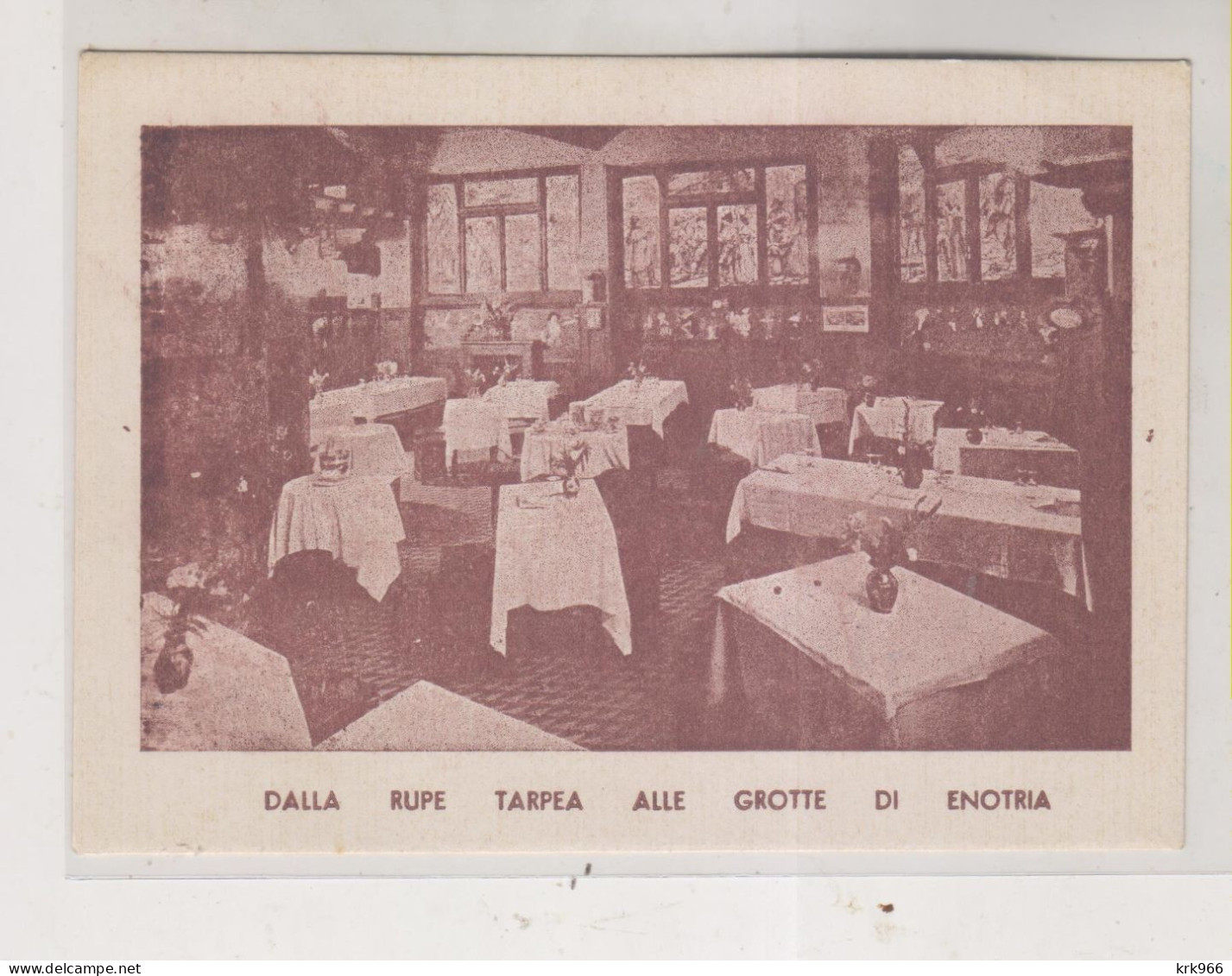 ITALY ROMA  DALLA RUPE TARPEA ALLA GROTTE DI ENTORIA Nice Postcard VF - Bar, Alberghi & Ristoranti