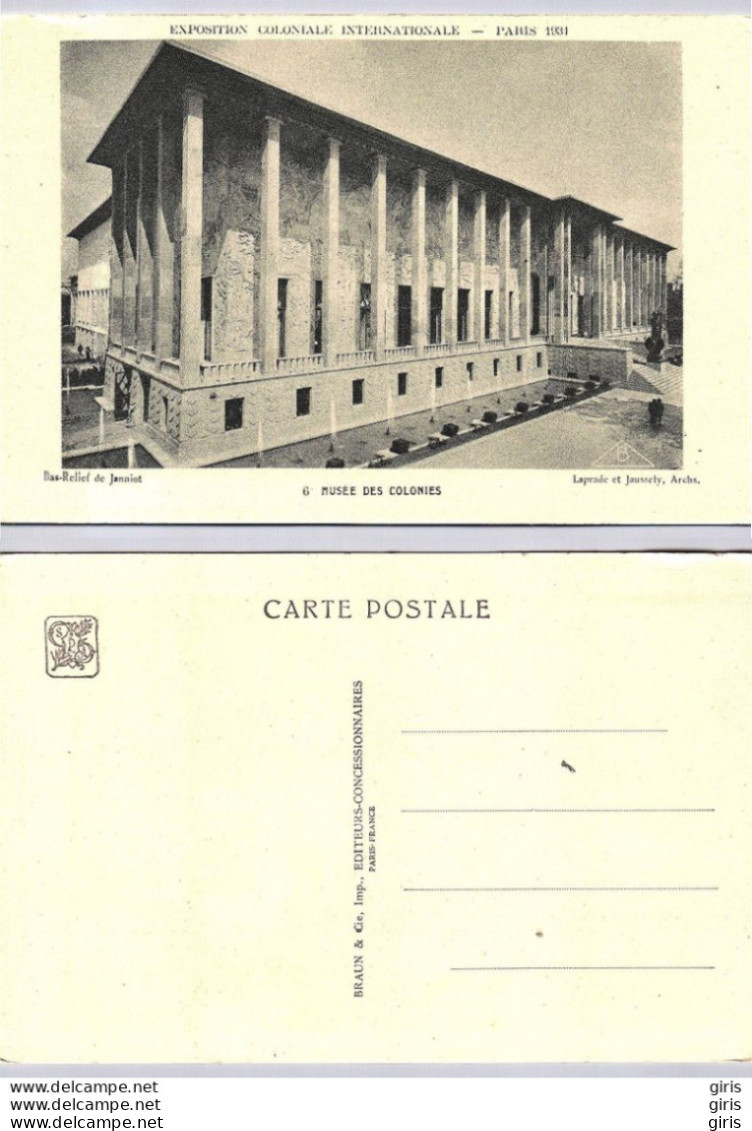 CP - Evénements - Exposition Coloniale Internationale Paris 1931 - Musée Des Colonies - Expositions