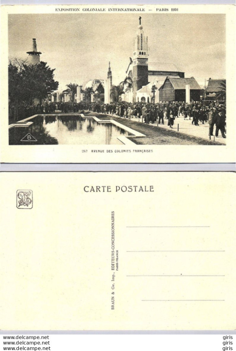 CP - Evénements - Exposition Coloniale Internationale Paris 1931 - Avenue Des Colonies Française - Expositions
