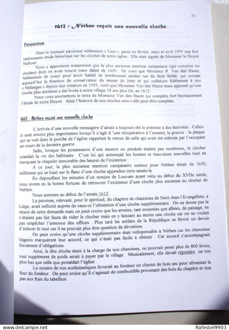 Mélanges néthennoisx2 + Les Cahiers du Millénaire x4  Néthen Région Hamme Mille Beauvechain Brabant Wallon