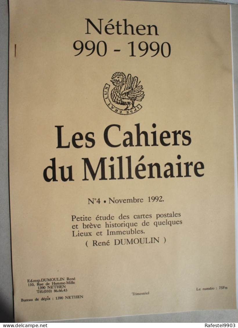 Mélanges néthennoisx2 + Les Cahiers du Millénaire x4  Néthen Région Hamme Mille Beauvechain Brabant Wallon