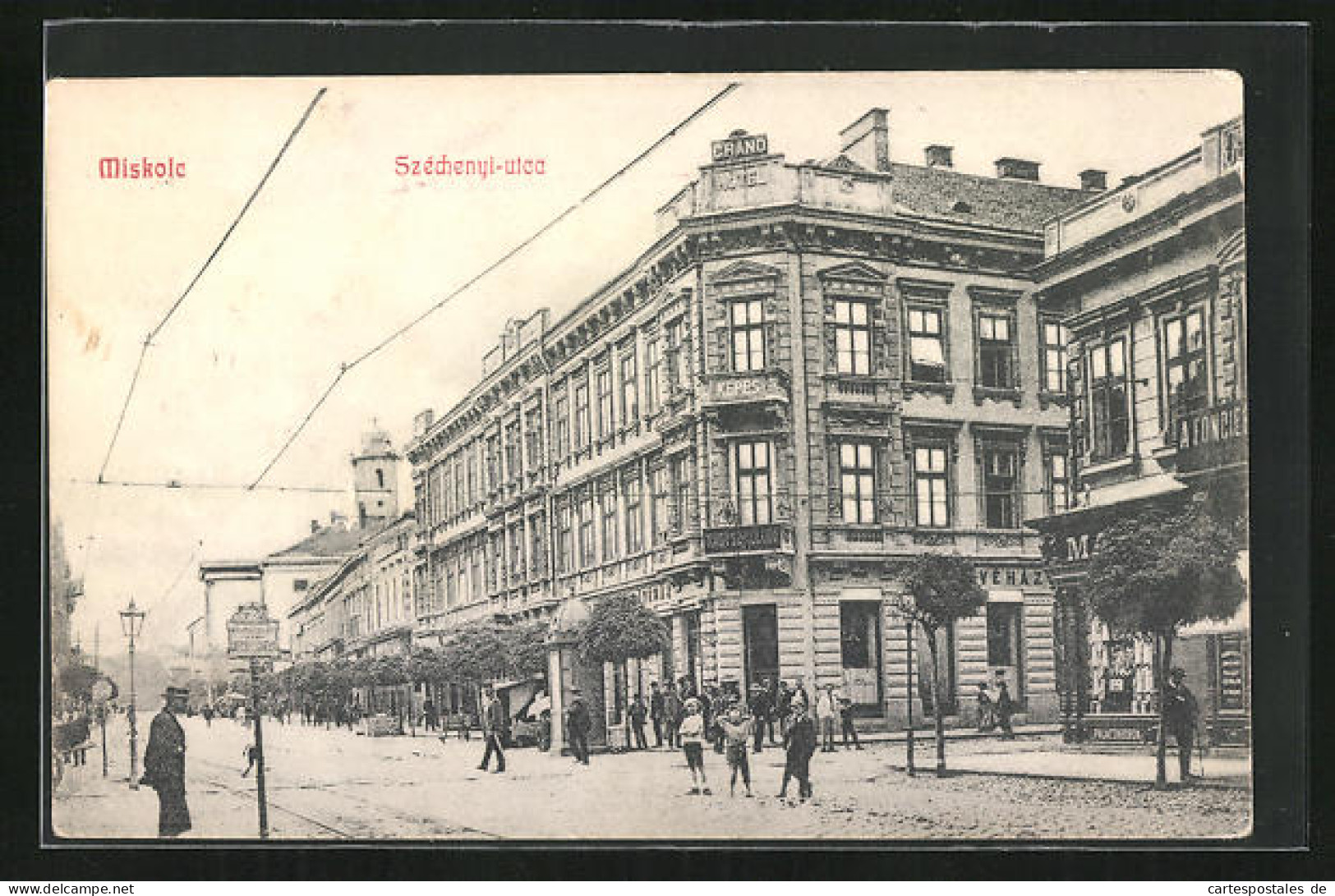 AK Miskolc, Szechenyi-utca, Grand Hotel Kepes  - Hongrie