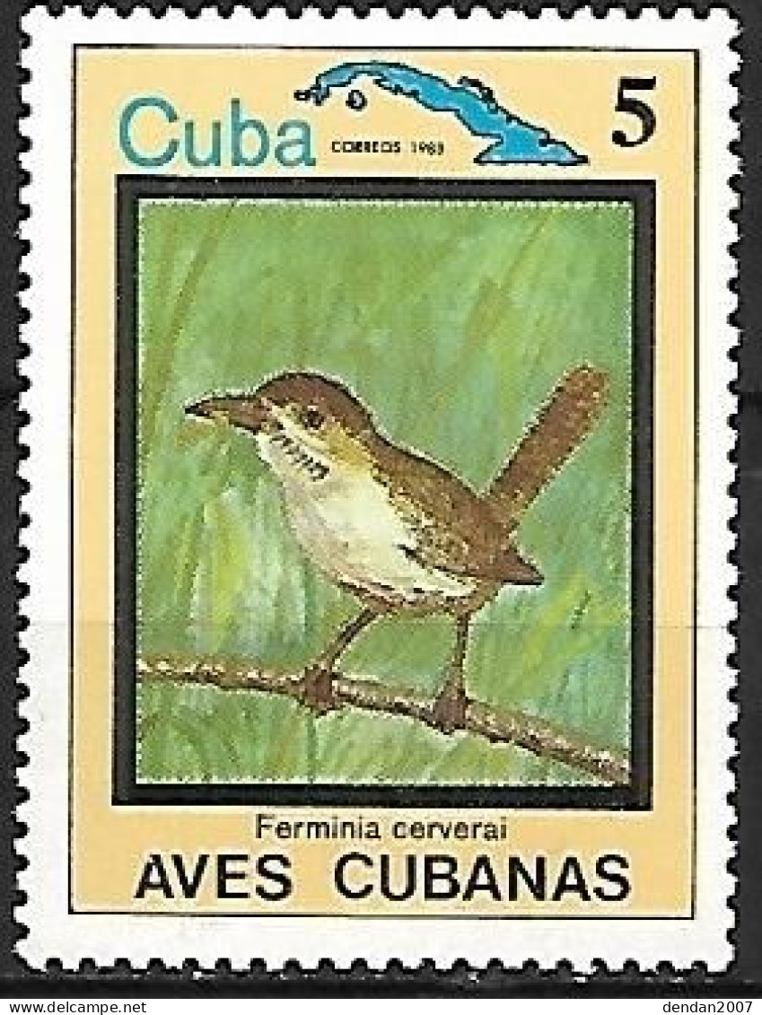 Cuba -MNH ** 1983 :   Zapata Wren  -  Ferminia Cerverai - Songbirds & Tree Dwellers