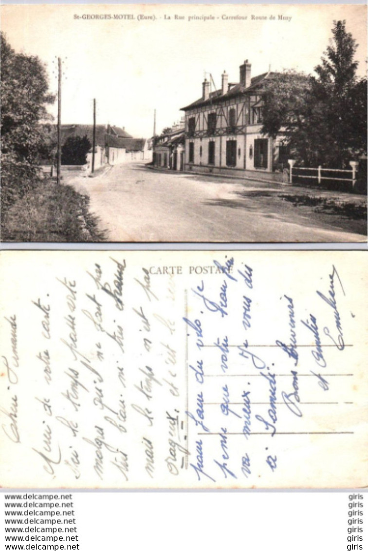27 - Eure - Saint-Georges-Motel - La Rue Principale - Carrefour, Route De Muzy - Saint-Georges-Motel