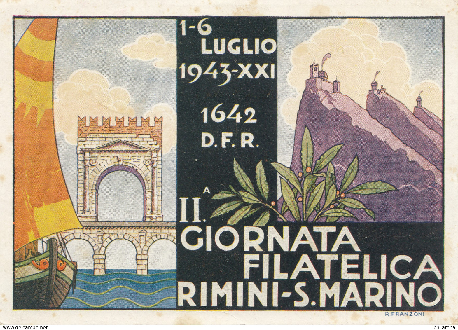 San Marino: 1943 Karte Nach Italien - Autres & Non Classés
