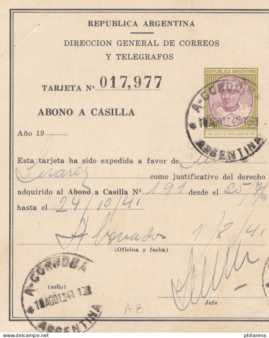 Argentinien: 1941: Telegram - Autres & Non Classés