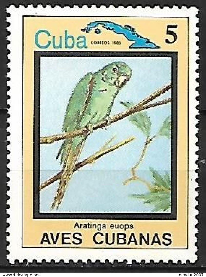 Cuba -MNH ** 1983 :  Cuban Parakeet  -  Psittacara Euops - Parrots