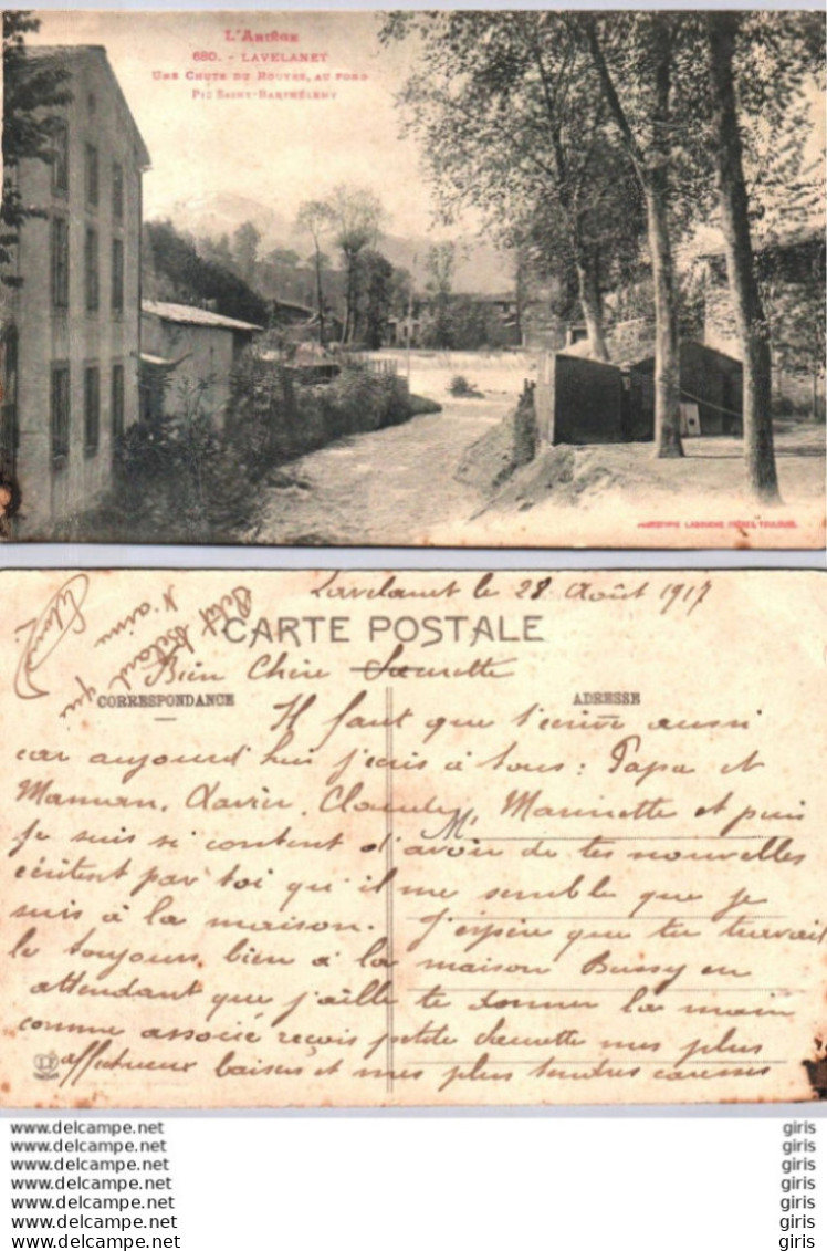 09 - Ariège - Lavelanet - Une Chute Du Rouyre Au Fond Du Pic Saint Barthelemy ( Coin Abimé En Bas à Gauche) - Lavelanet