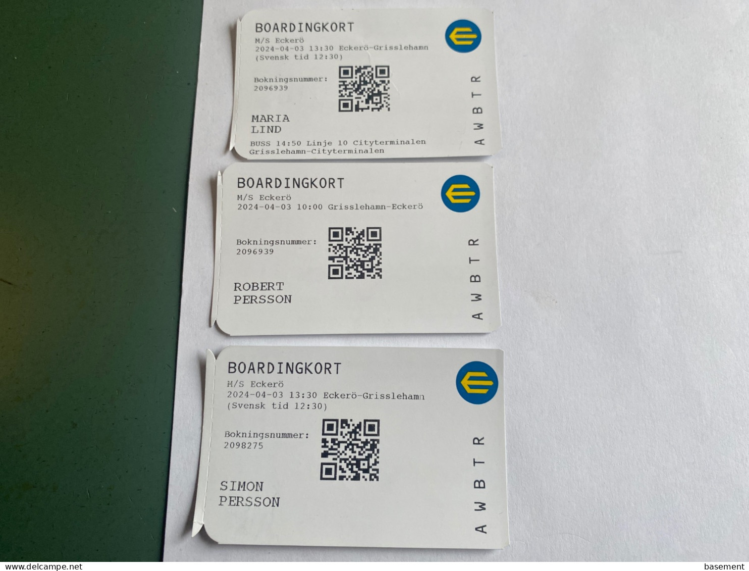 - 1 - Sweden Ferry Tickets Eckerö Linjen ( Sweden - Åland ) - Otros & Sin Clasificación