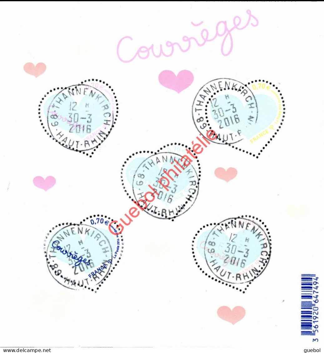 France Oblitération Cachet à Date BF N° F 5026 - Saint Valentin. Coeurs De Courrèges - Gebraucht