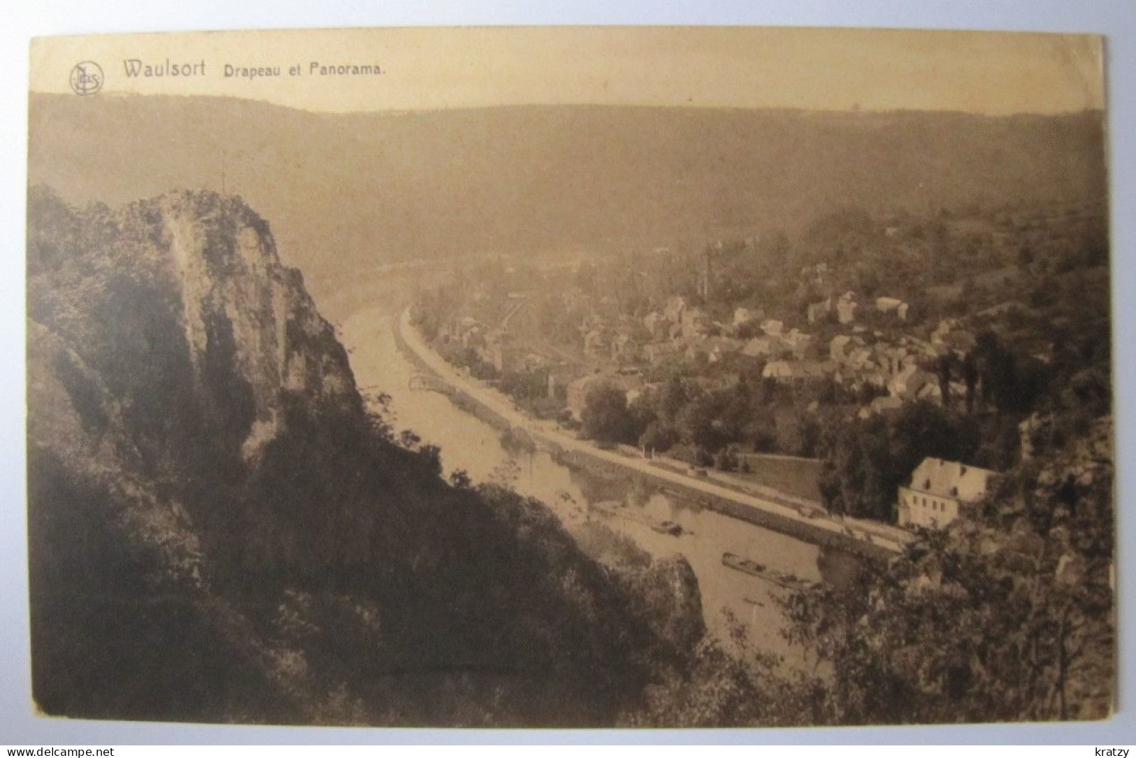 BELGIQUE - NAMUR - HASTIERE - WAULSORT - Drapeau Et Panorama - 1927 - Hastière