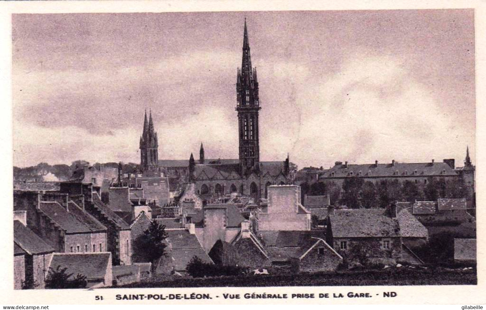 29 - Finistere -  SAINT POL  De LEON -  Vue Generale Prise De La Gare - Saint-Pol-de-Léon