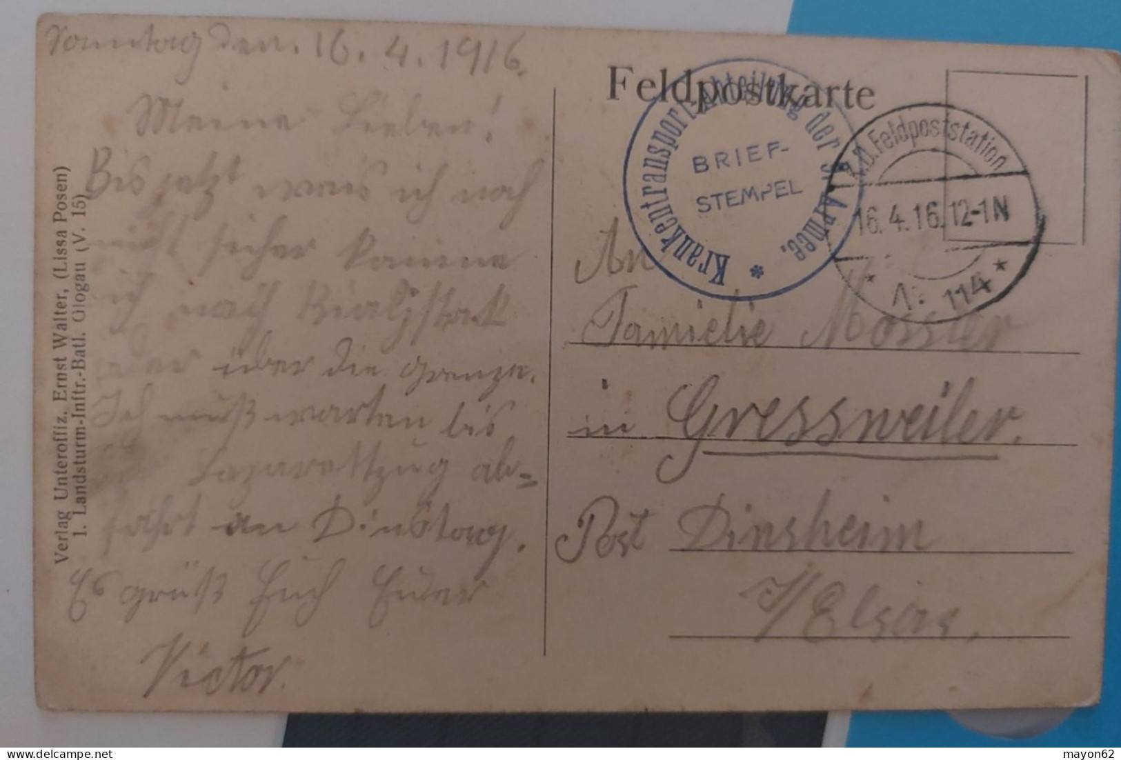 POLSKA - POLEN - POLAND - KLESZCZELE - RUSSISCHE KIRCHE VON DEUTSCHEN GRANATEN ZERSTART - RARA ERNST WALTER 1916 - Polen