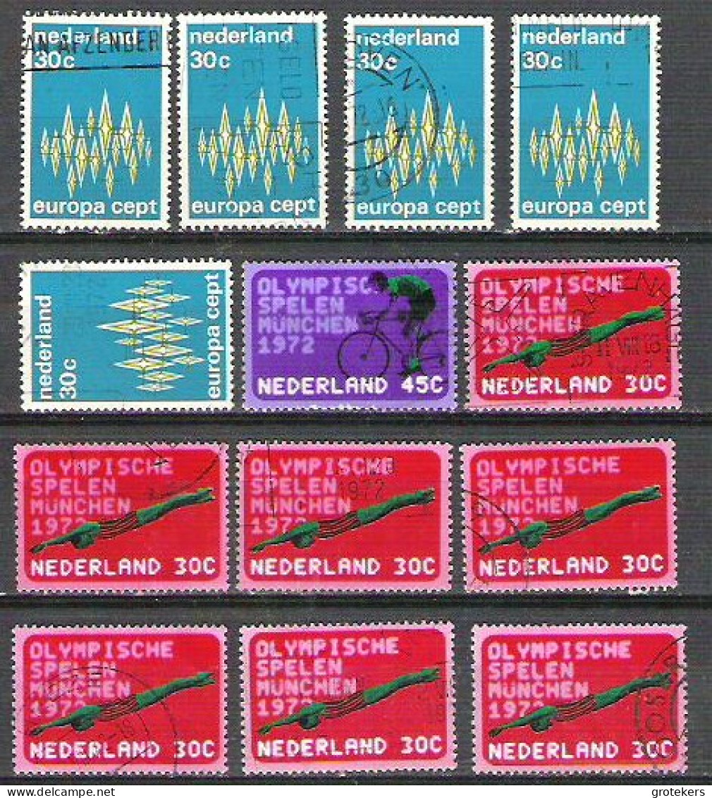 NEDERLAND  Europazegels En Olympische Spelen 1972  - Used Stamps