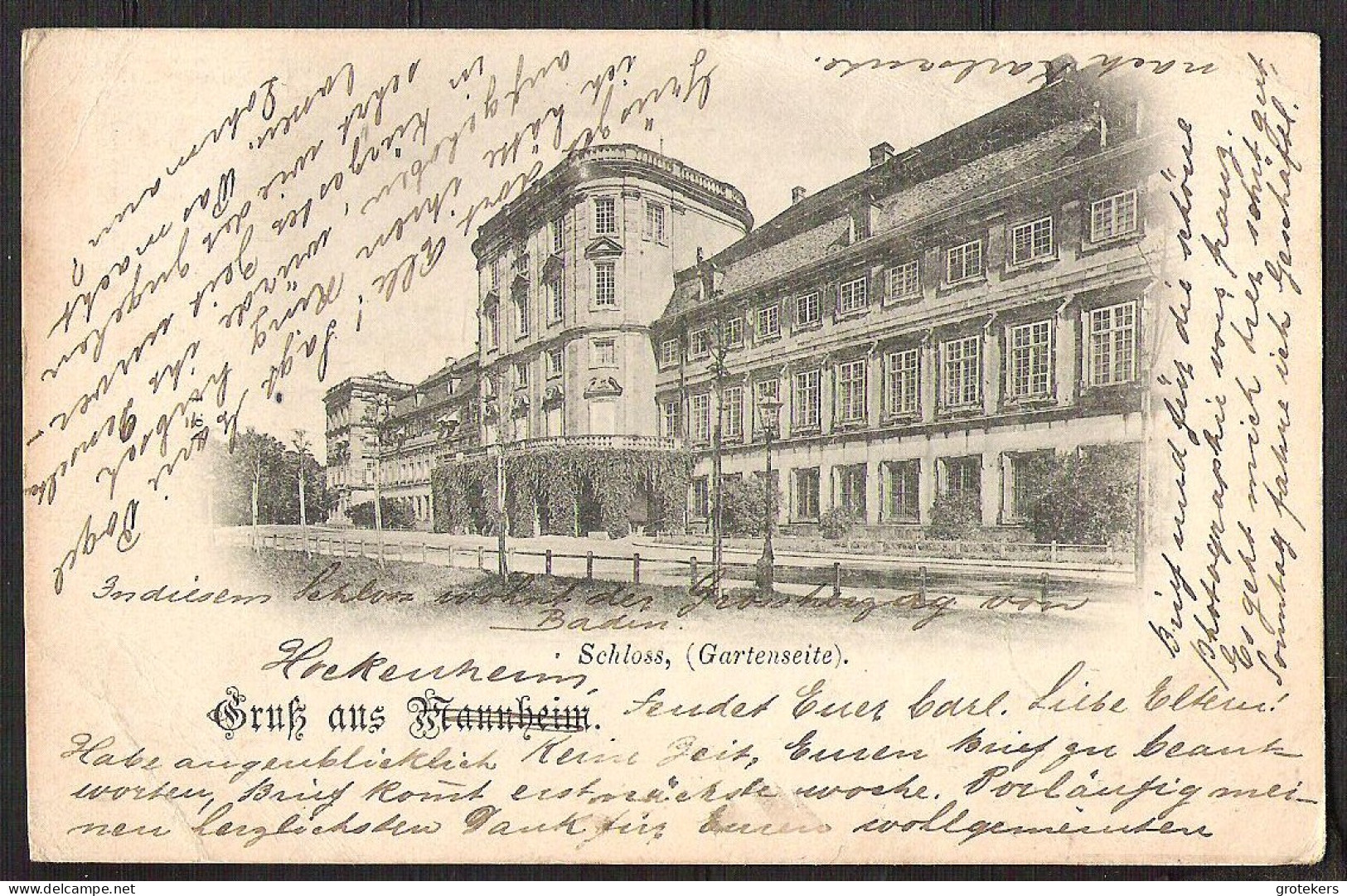 MANNHEIM Schloss (Gartenseite)  1898 - Mannheim