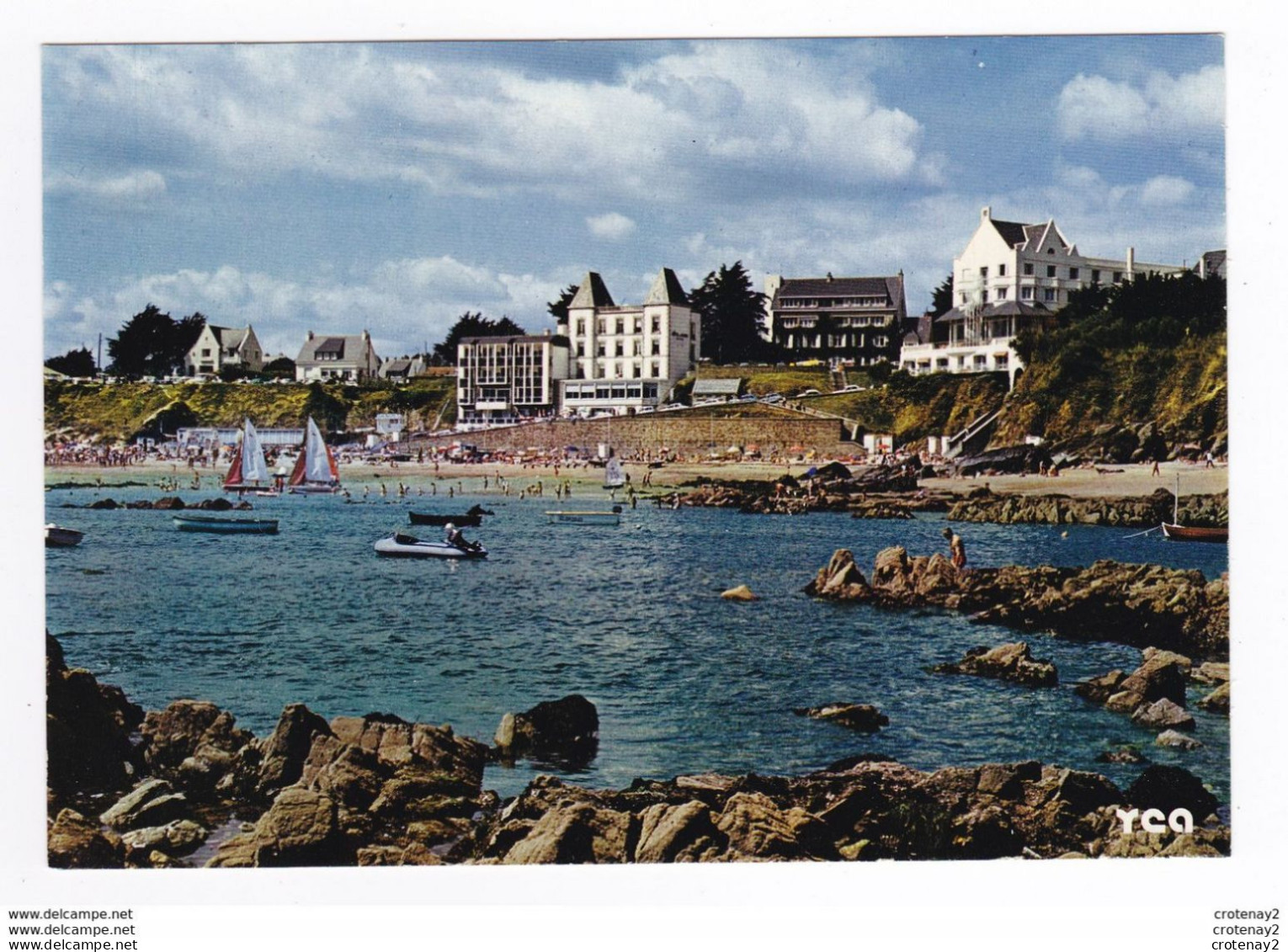 29 LE POULDU N°10179 En Clohars Carnoët Hôtels Plage Des Grands Sables Voiliers VOIR DOS - Le Pouldu