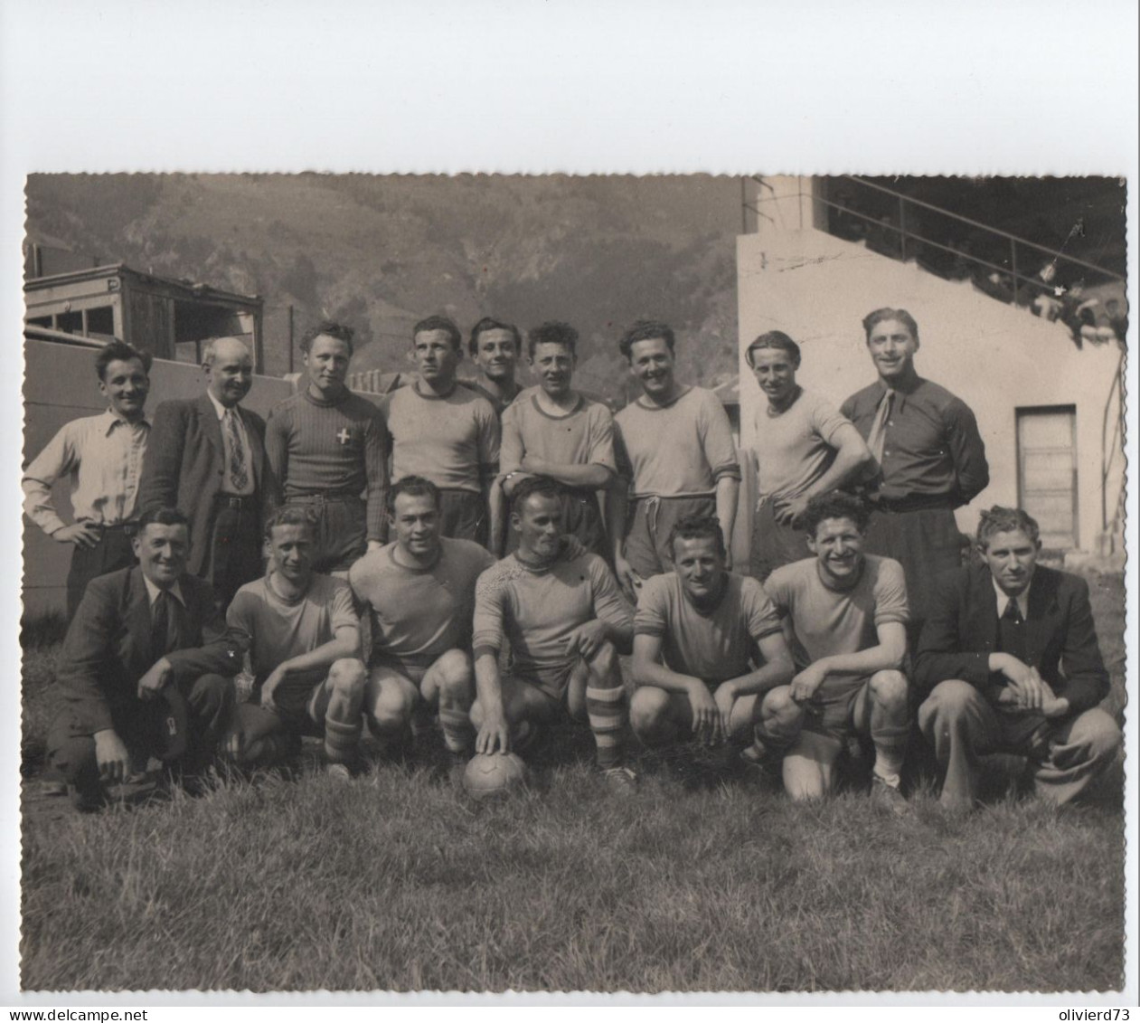 Cpa - 73 - Modane - Rare Photo Originale ( 17,5 X 23,5 Cm ) Equipe De Football Au Stade  -  A VOIR - Modane