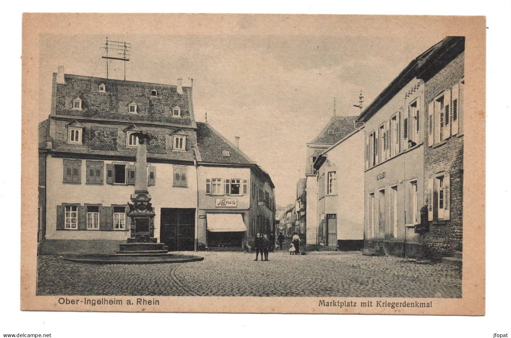 ALLEMAGNE - OBER INGELHEIM Marktplatz Mit Kriegerdenkmal - Ingelheim