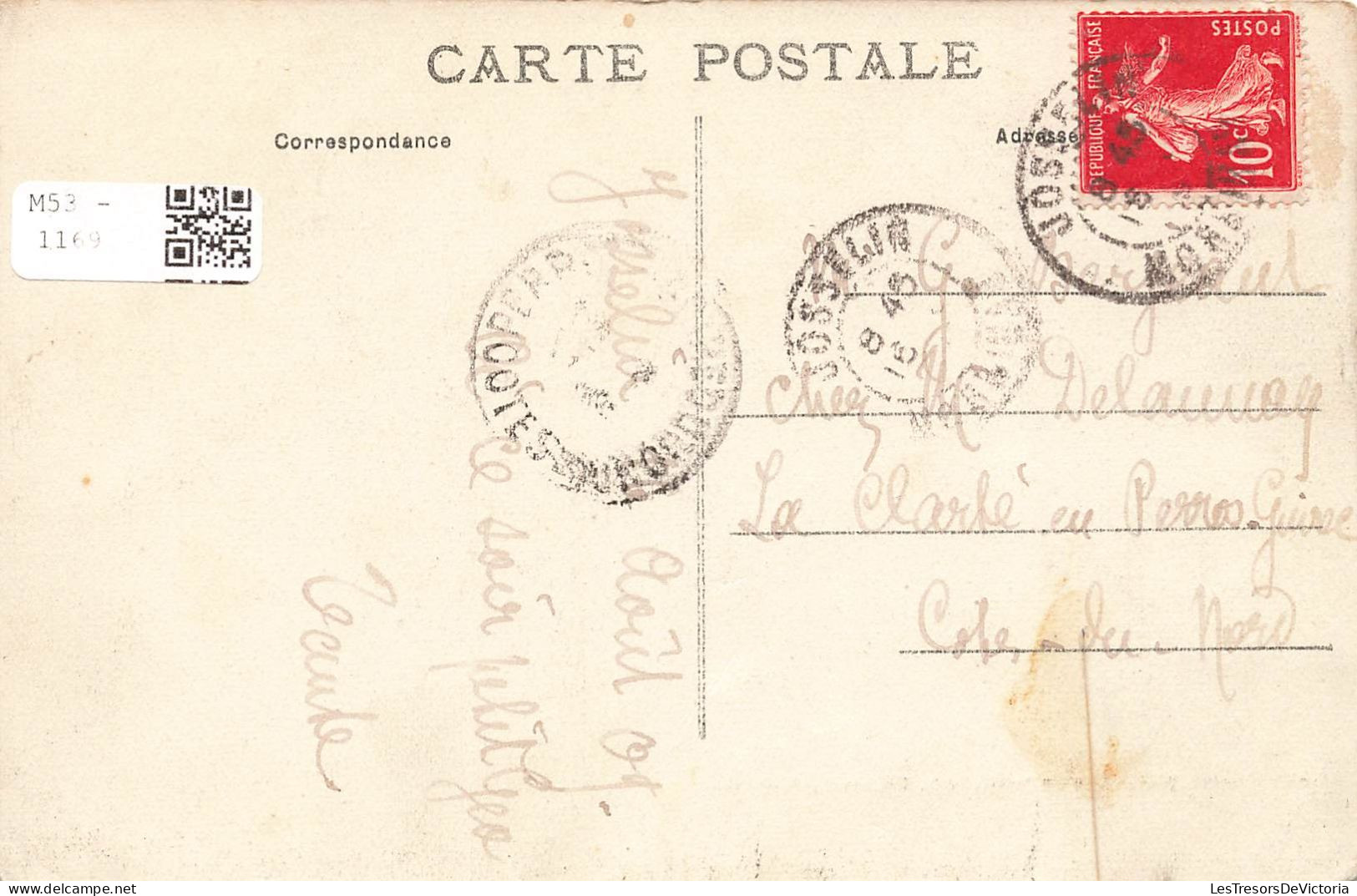 FRANCE - Morbihan - Josselin - Vue Sur Le Château (vu De Profil) - Face à Une Entrée - Carte Postale Ancienne - Josselin