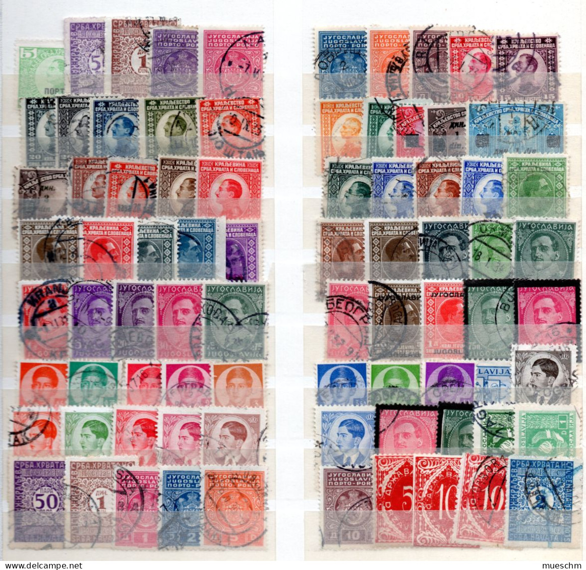 Jugosalwien, Kleine Zusammenstellung Mit 80 Unterschiedl. Briefmarken, Meist Gestempelt (20222E) - Collections, Lots & Séries