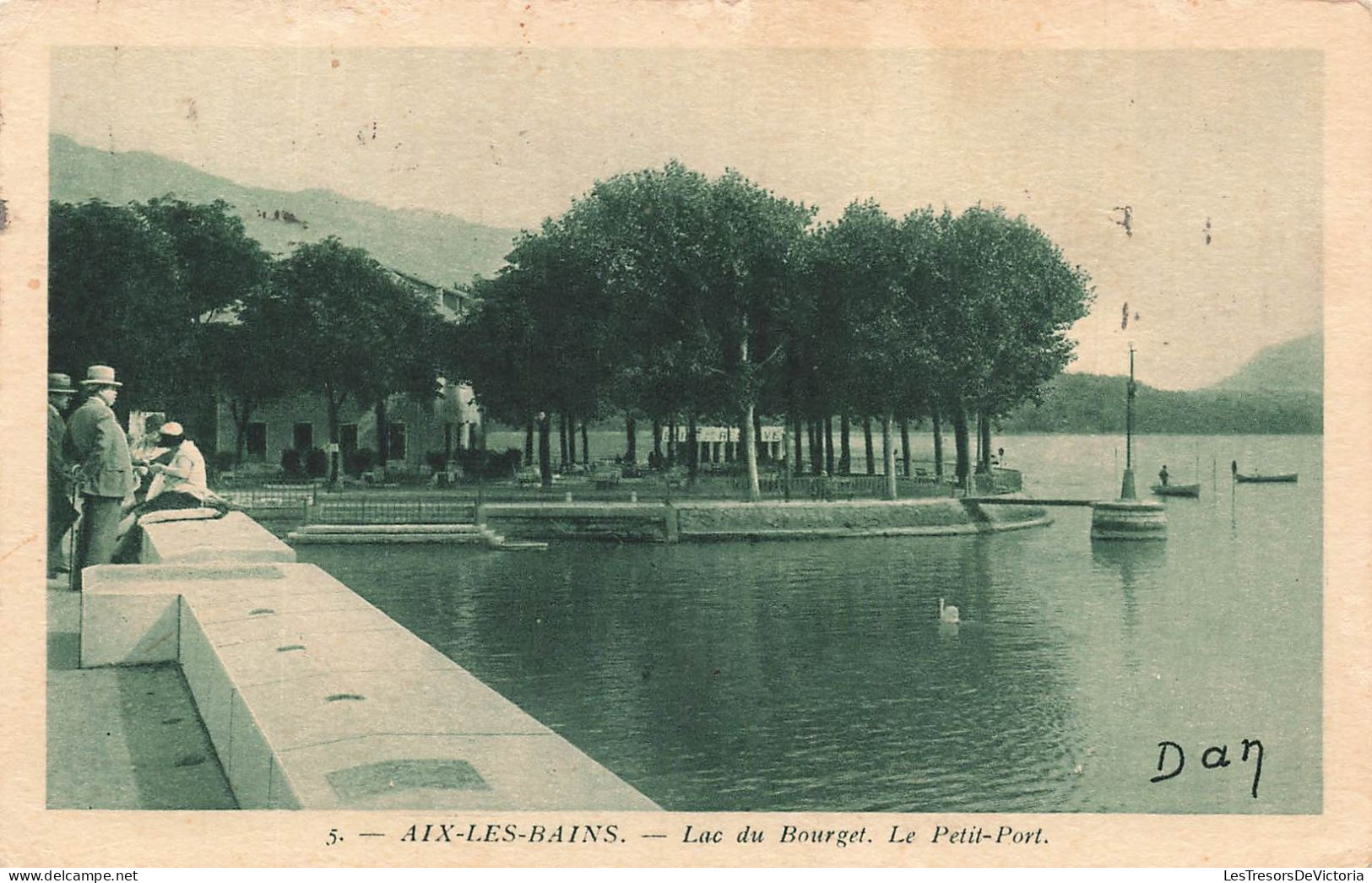FRANCE - Aix Les Bains - Vue Sur Le Lac Du Bourget - Le Petit Port  - Vue Générale - Animé - Carte Postale Ancienne - Aix Les Bains