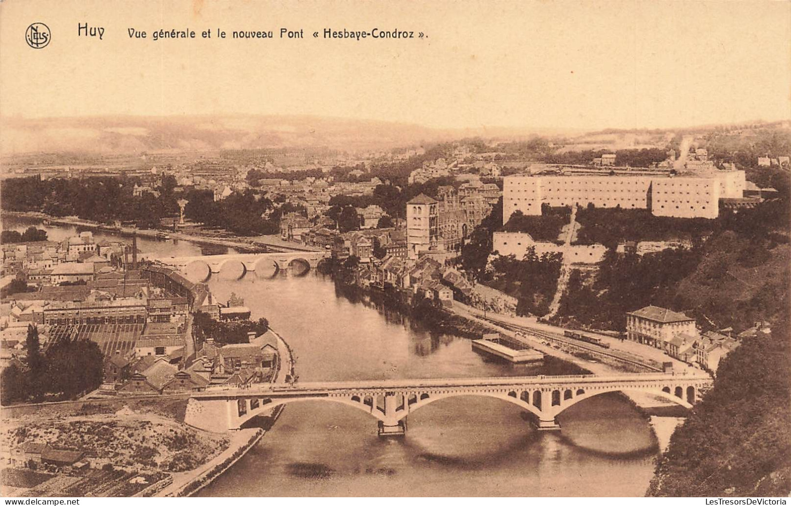 BELGIQUE - Huy - Vue Générale Et Le Nouveau Pont "Hesbaye Condroz " - Carte Postale Ancienne - Hoei