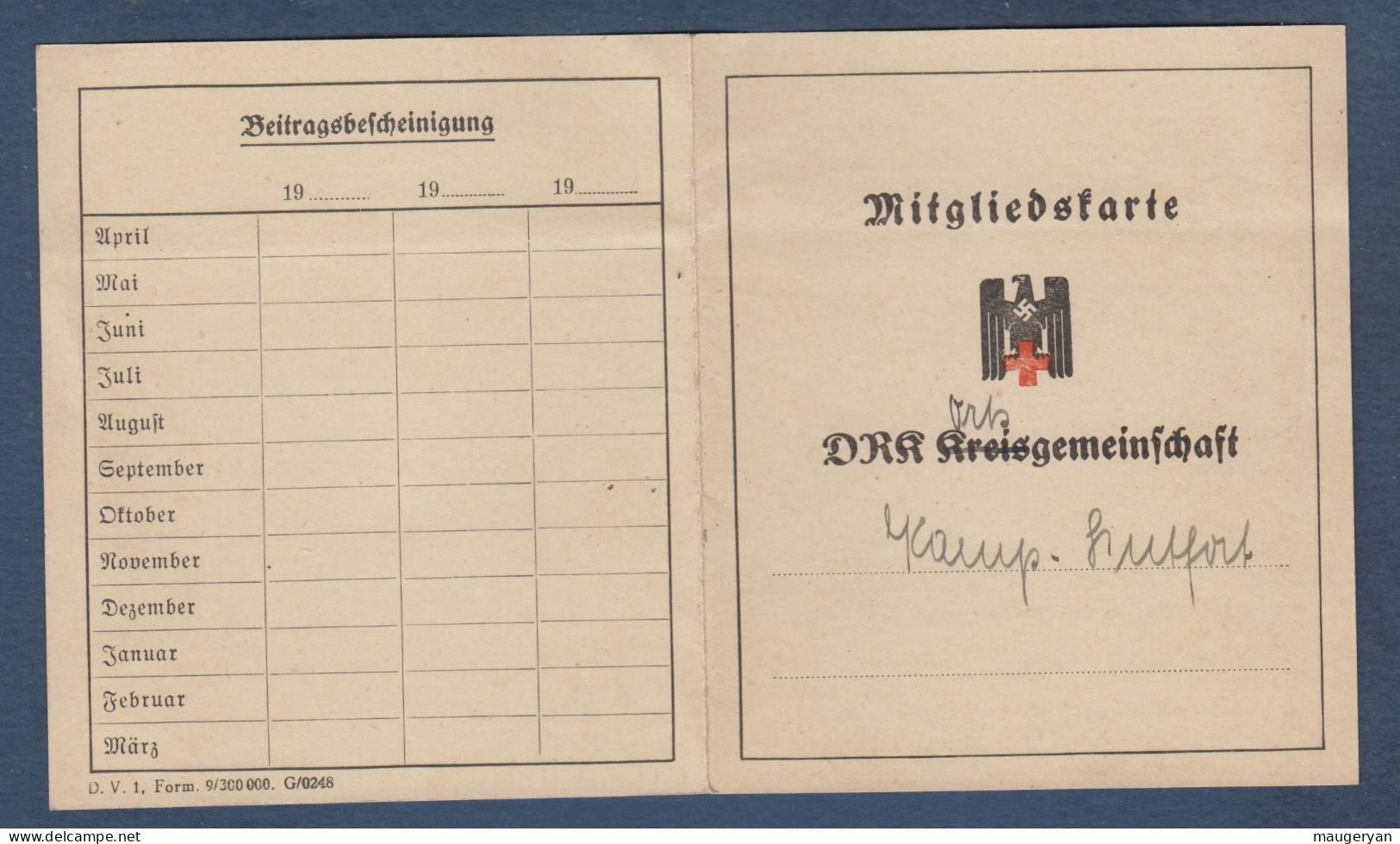 Allemagne - Carte Croix Rouge Allemande  1941 - Documenti
