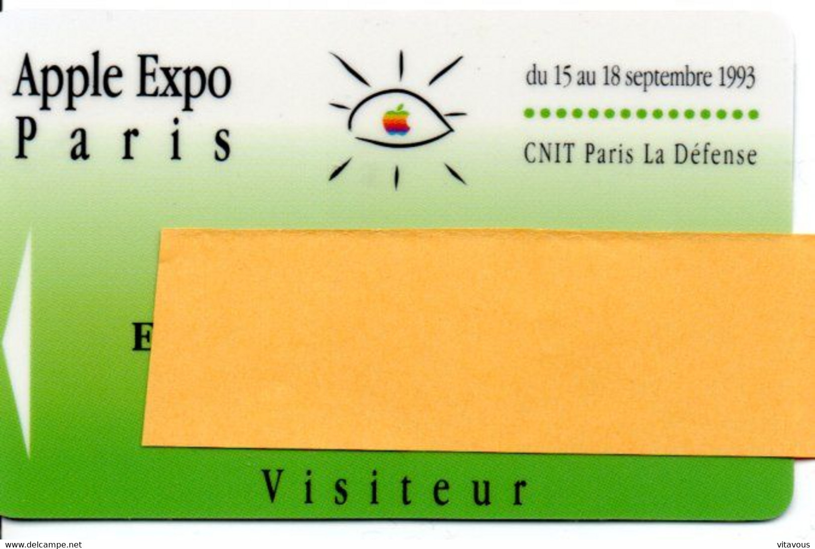 Apple Expo  -1993  Informatique Carte Salon  Magnétique  Card Karte TBE (salon 23) - Ausstellungskarten