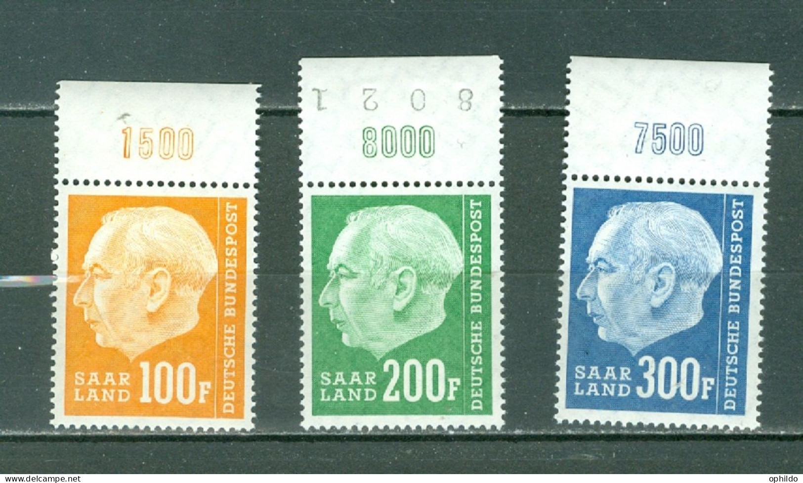 Sarre    Yvert 408/410  Ou Michel  426/428   * *  TB   Haut De Feuille  - Ungebraucht