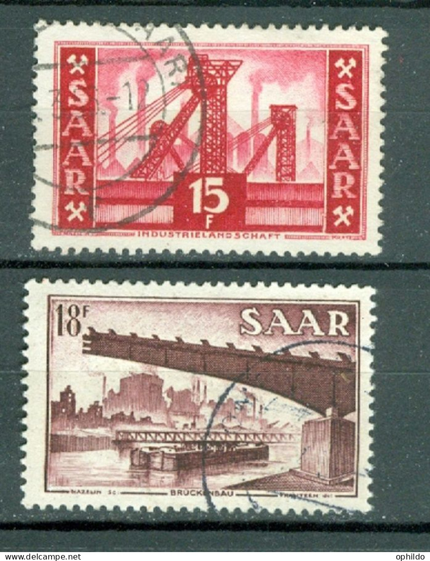 Sarre  Yvert  337 Et 338   Ob B/TB   - Used Stamps