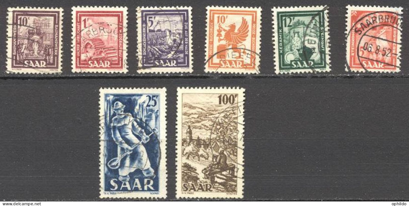 Sarre 255/262 Ob  B/TB - Used Stamps