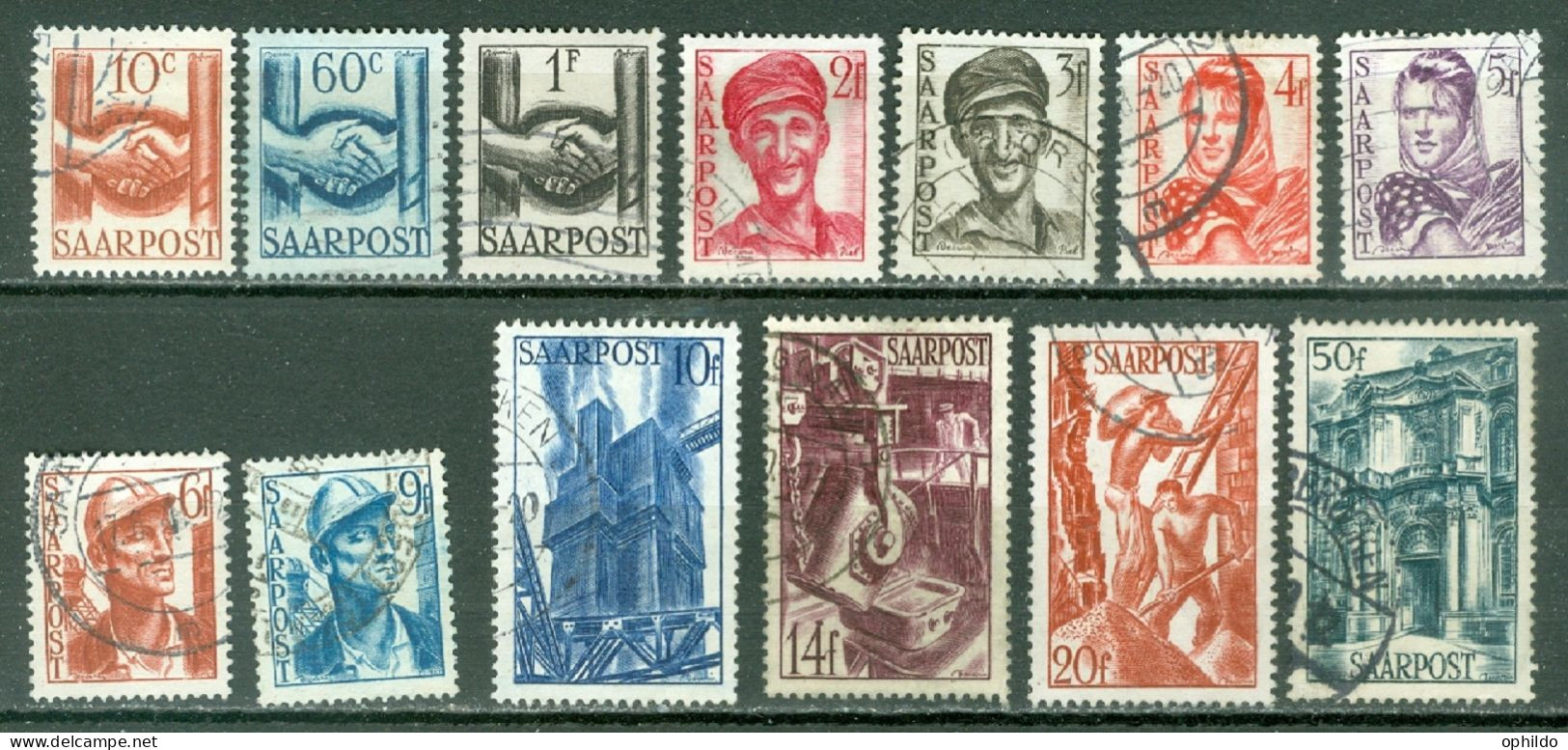 Sarre  Yvert  231/243   Ob  TB   - Used Stamps