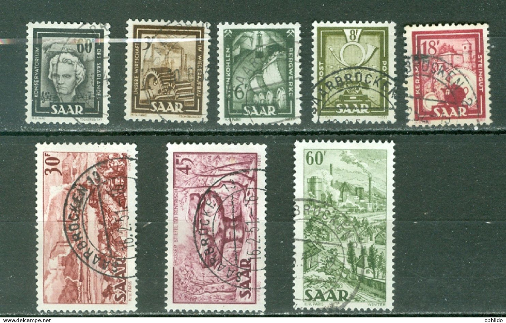 Sarre  Yvert  283/290   Ob  TB   - Used Stamps