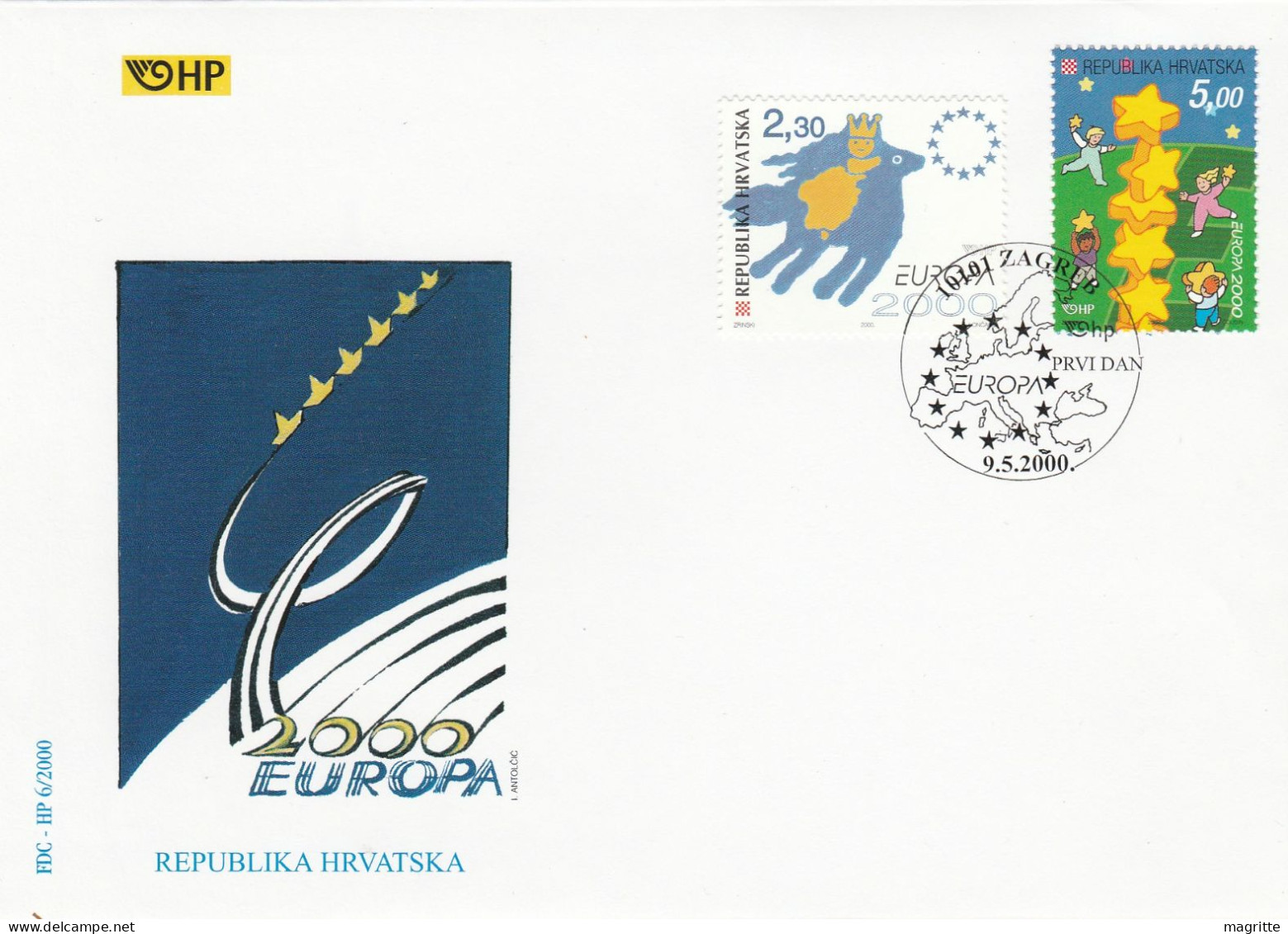 Croatie FDC Europa 2000 Emission Commune Croatia FDC Joint Issue Europa 2000 - Gezamelijke Uitgaven