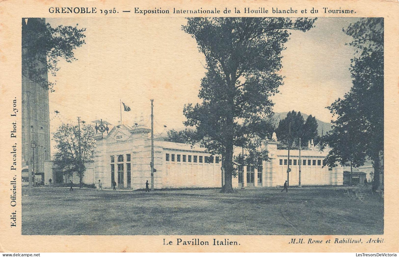 FRANCE - Grenoble - Vue Sur Le Pavillon Italien - Exposition Internationale - Animé - Carte Postale Ancienne - Grenoble