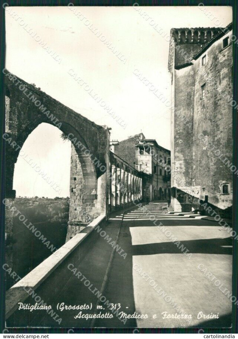 Grosseto Pitigliano Acquedotto Mediceo PIEGA Foto FG Cartolina KV7982 - Grosseto