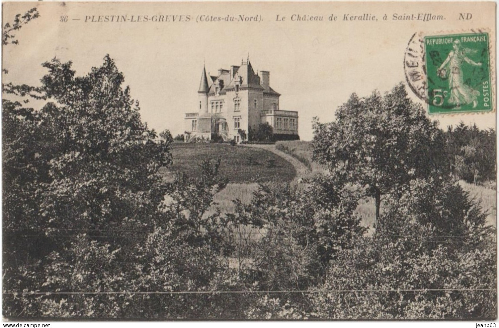 36 - PLESTIN-LES-GREVES  Le Château De Kerallie, à Saint-Efflam - Plestin-les-Greves