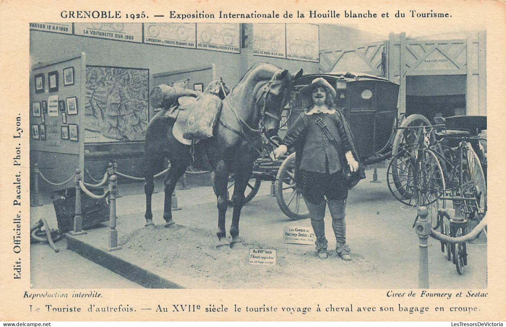 FRANCE - Grenoble - Le Touriste D'autrefois - Exposition Internationale - Cheval - Voiture - Carte Postale Ancienne - Grenoble