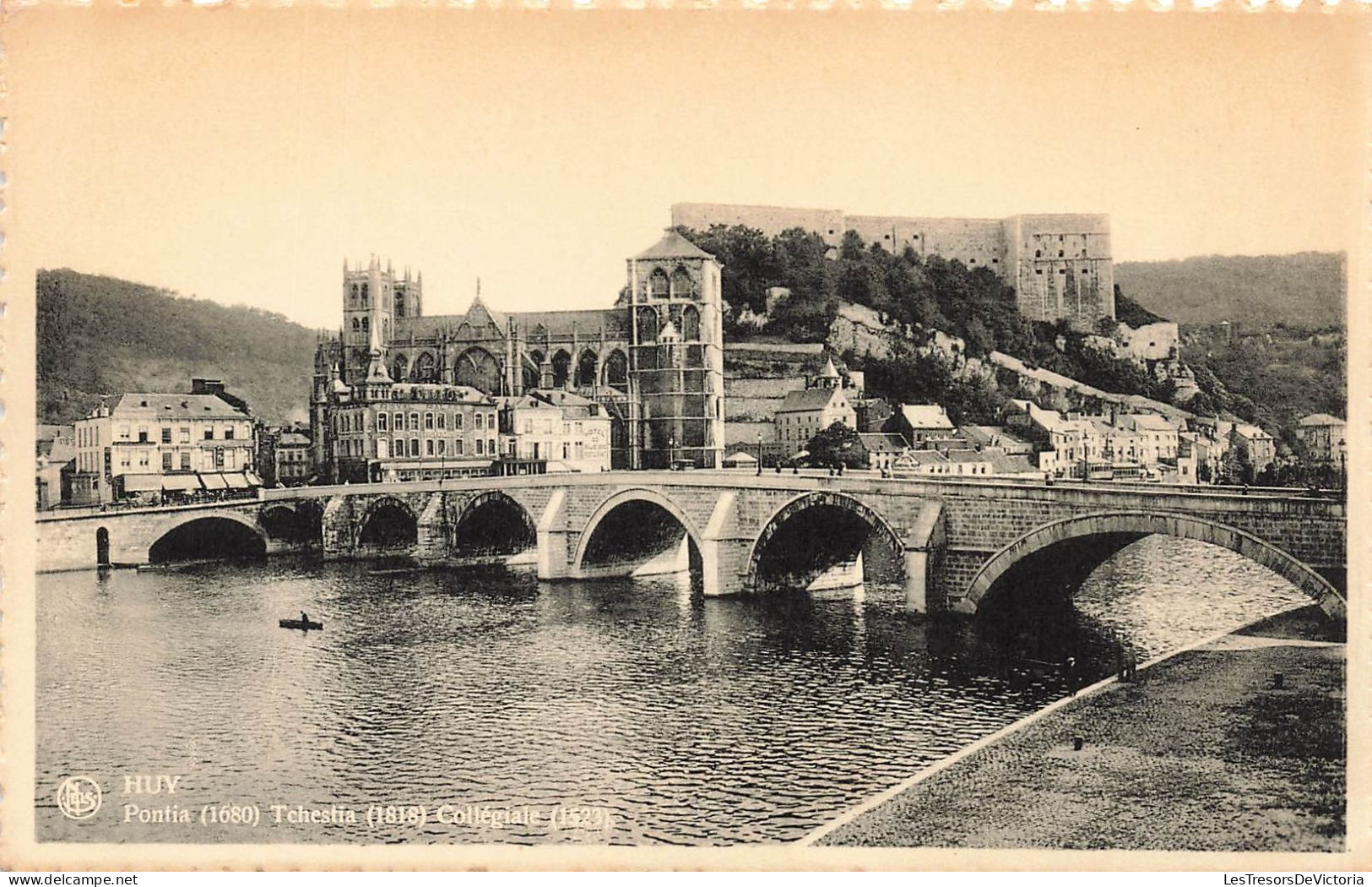 BELGIQUE - Huy - Pontia - Tchestia - Collégiale - Carte Postale Ancienne - Huy