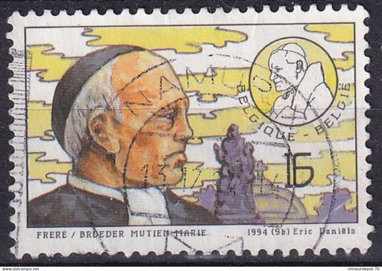 1994 Éric Daniels FRÈRE MUTIEN MARIE  CACHET  NAMUR - Used Stamps