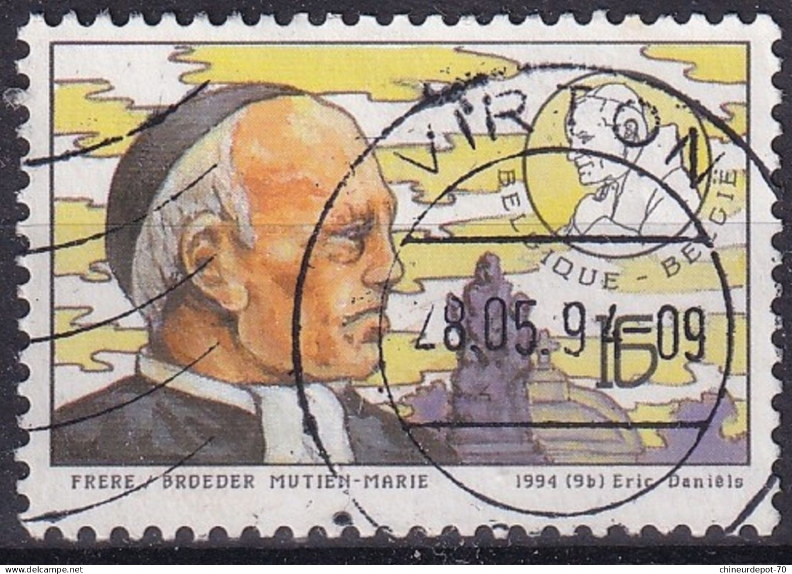 1994 Éric Daniels FRÈRE MUTIEN MARIE  CACHET  VIRTON - Used Stamps