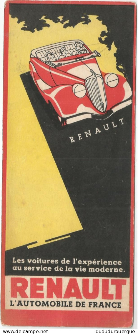 RENAULT L AUTOMOBILE DE FRANCE , CAUDRON RENAULT L AVION DE FRANCE - Bookmarks