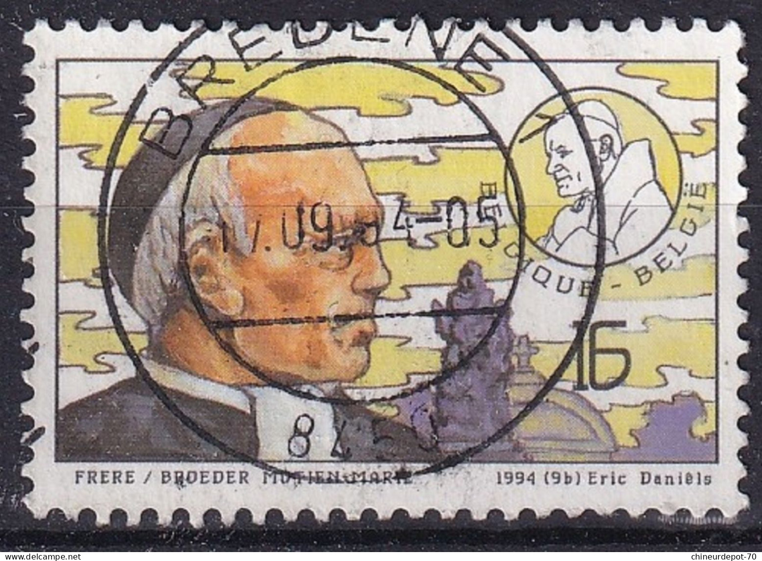 1994 Éric Daniels FRÈRE MUTIEN MARIE  CACHET  BREDENE - Used Stamps