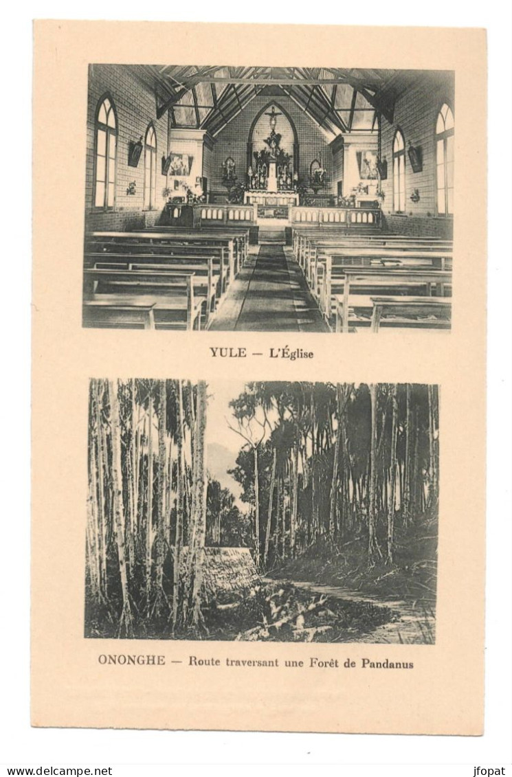 PAPOUASIE NOUVELLE GUINEE - YULE L'Eglise, ONONGHE Route Traversant Une Forêt De Pandanus - Papua Nuova Guinea