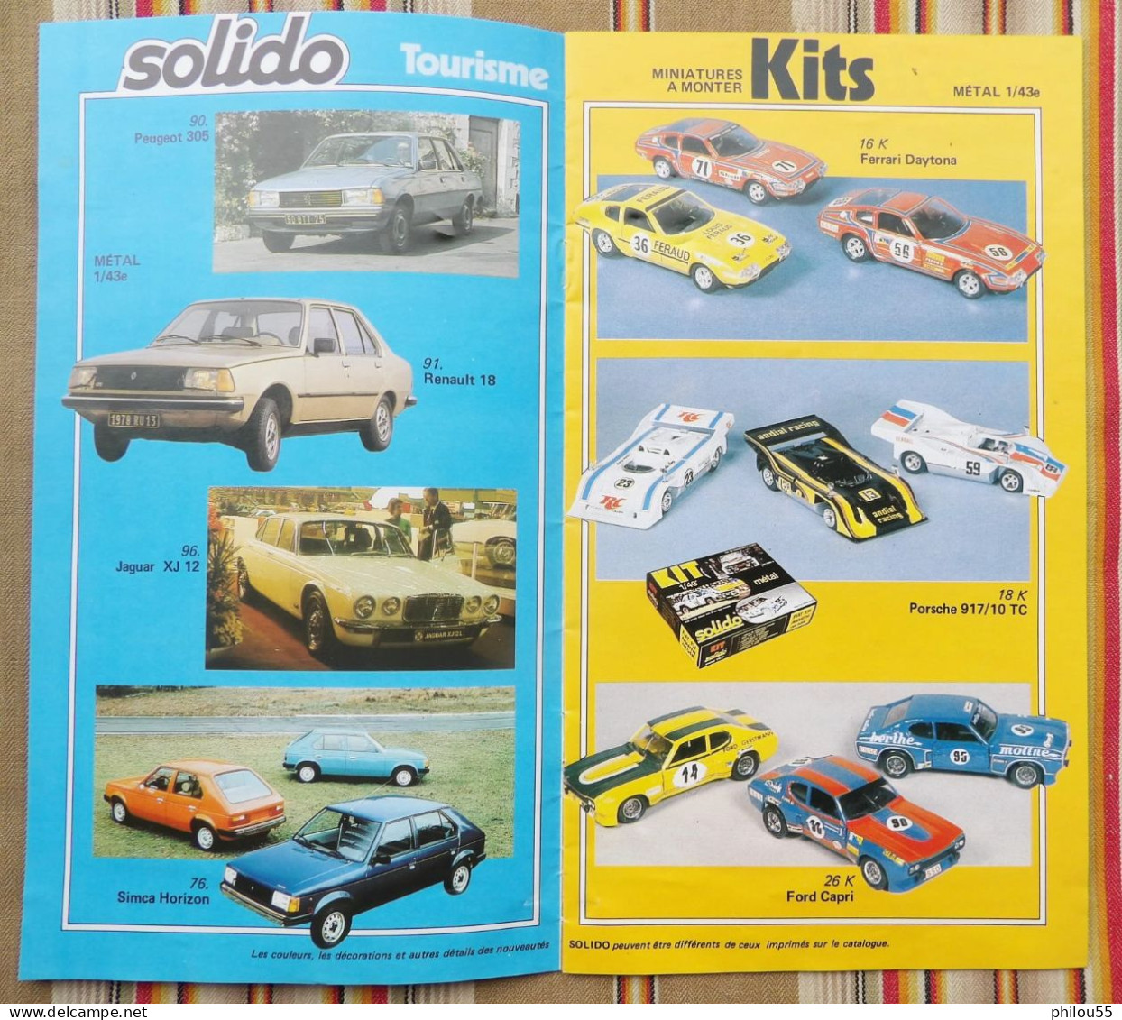 55 BAR LE DUC Catalogue SOLIDO  Nouveautes  1979 - Collections