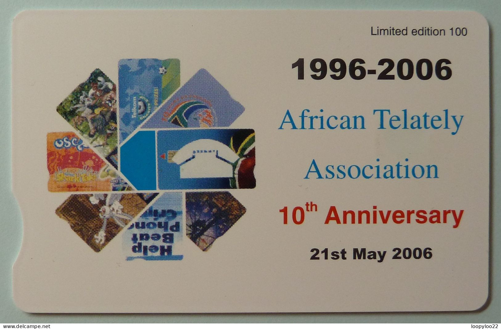 SOUTH AFRICA - Smart Card - Guma - 10th Anniversary - 1996-2006 - African Telately Association - 100ex - RR - South Africa